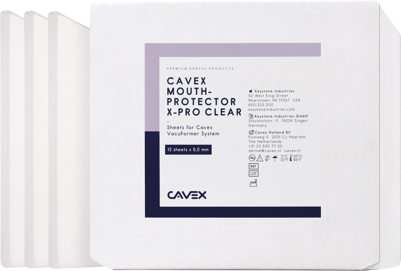 Cavex Mouth Protector X-pro Packung 15 Stück 5 mm, klar