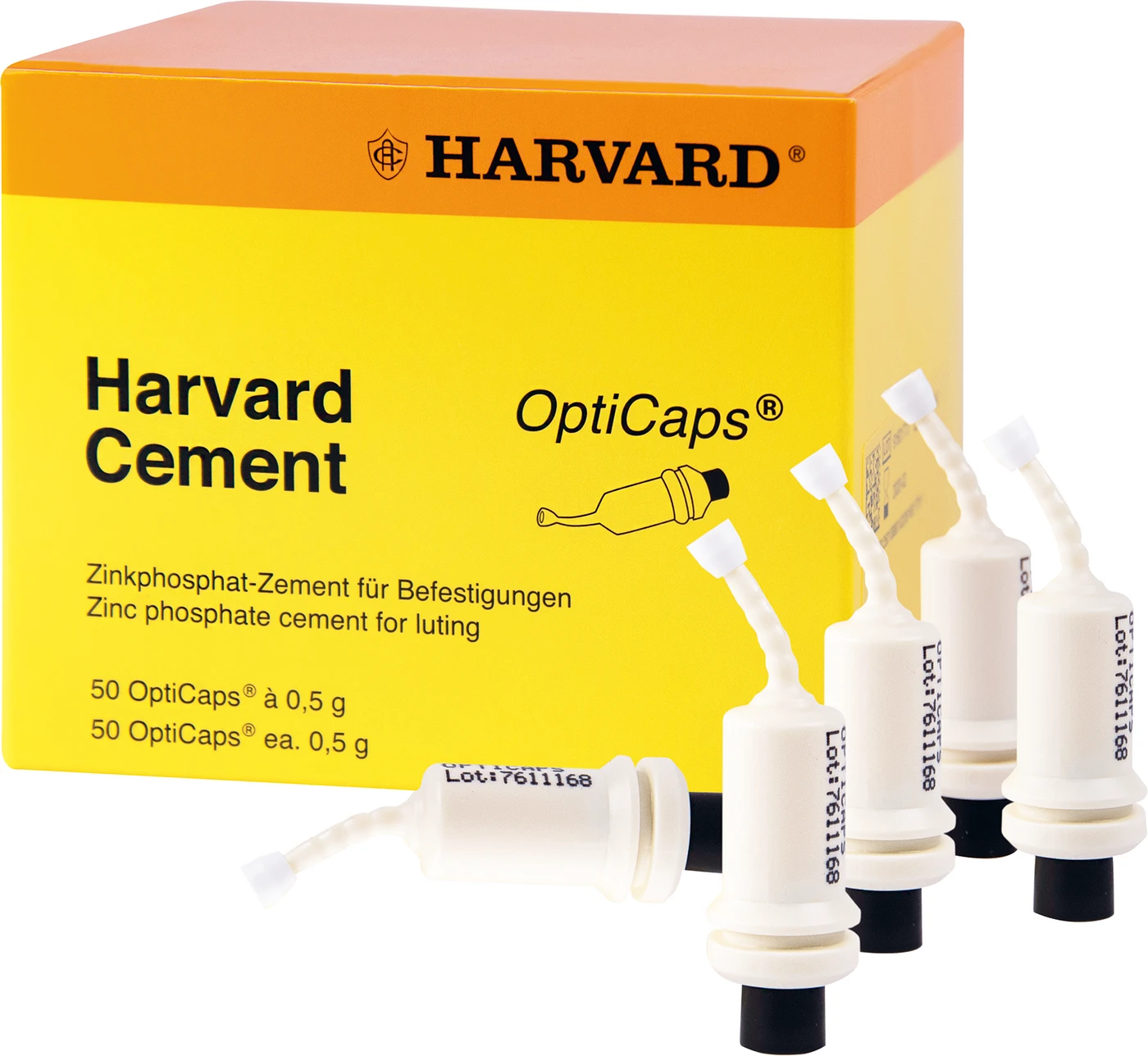 Harvard Cement OptiCaps® Packung 50 Kapseln Zementfarbe weißlich gelb