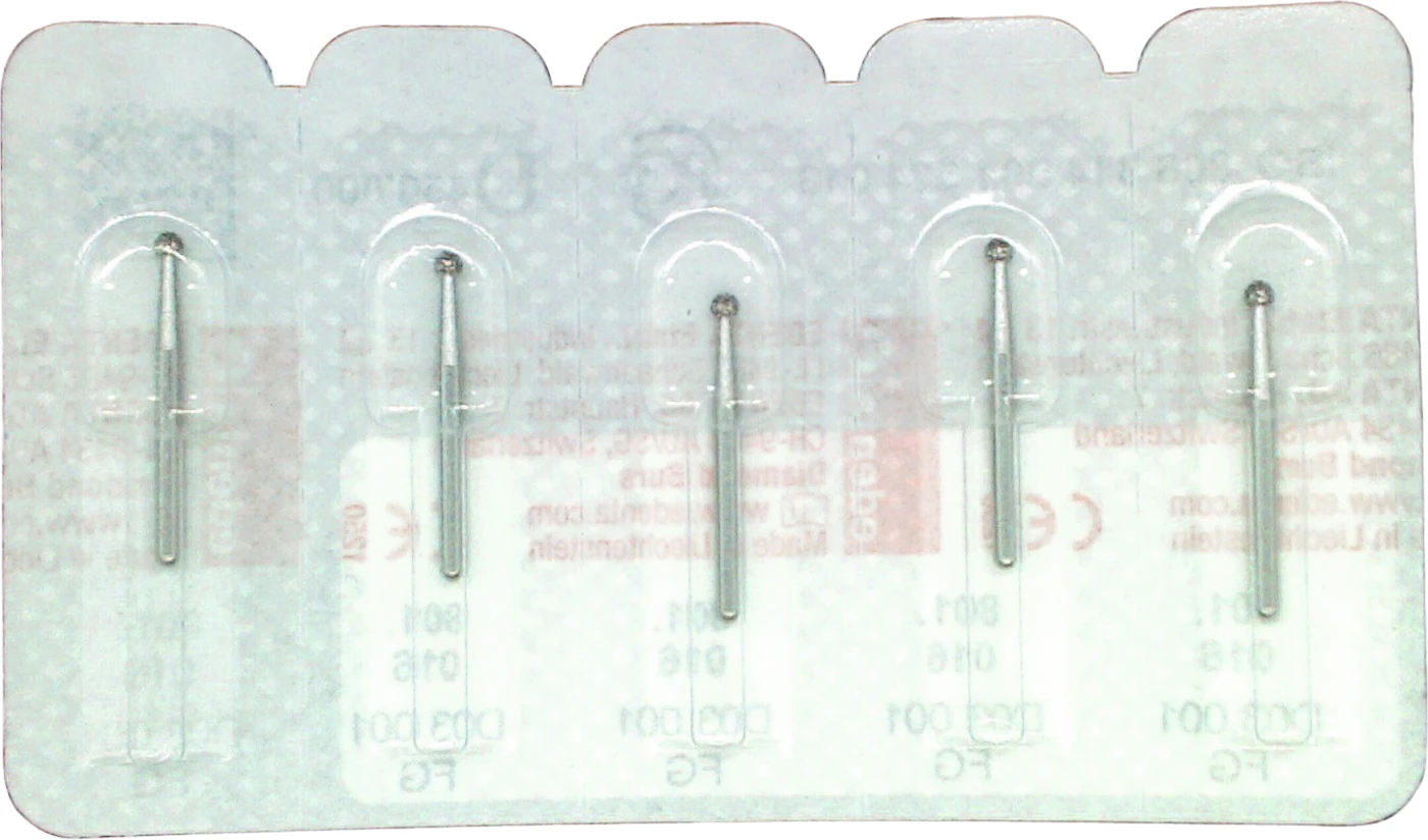 Omni Diamanten 801 Packung 5 Stück Standard, FG, Figur 001 Kugel, ISO 016