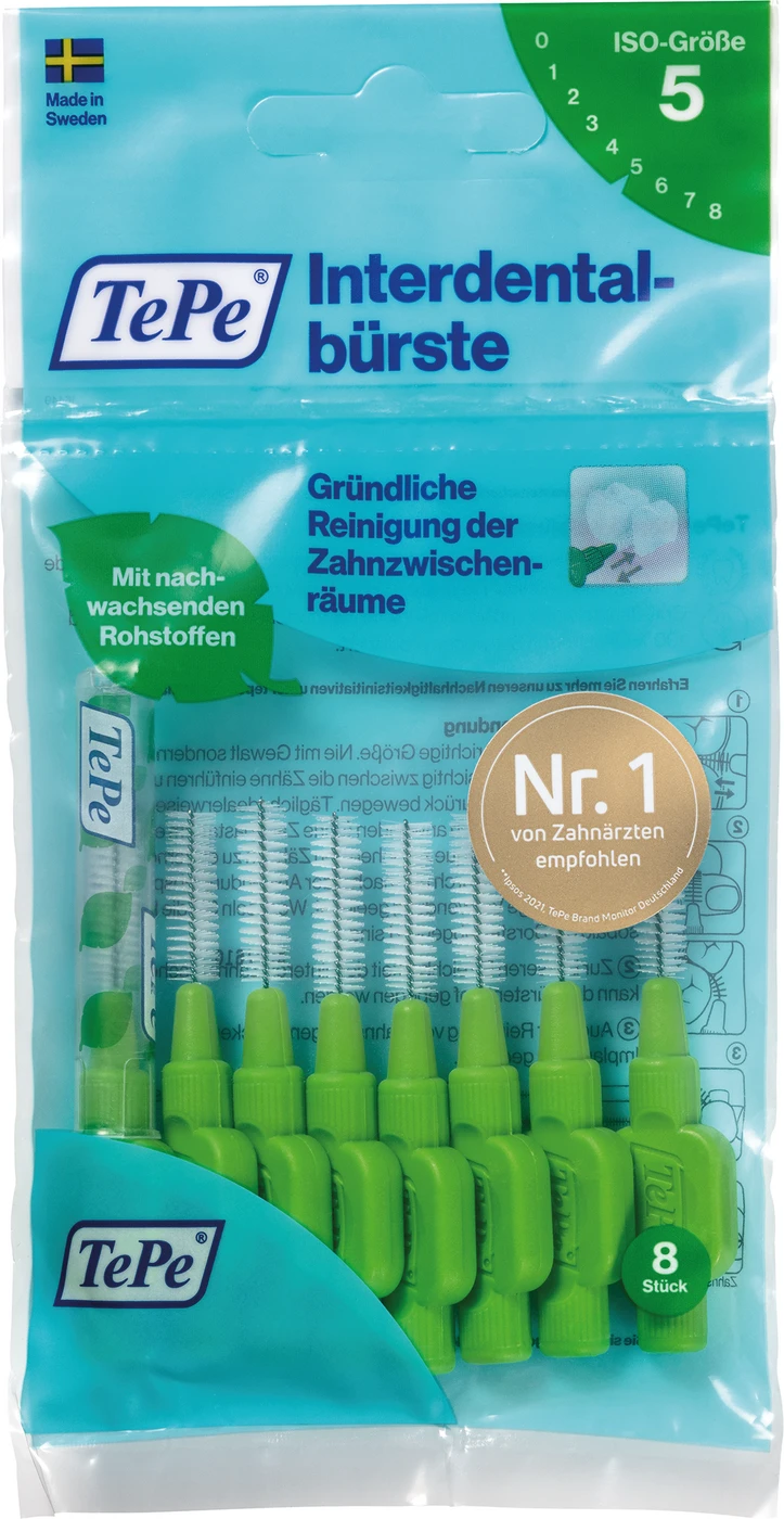 TePe® Interdentalbürsten Original Packung 8 Stück grün, Ø 0,8 mm TePe® Interdentalbürsten Original Packung 8 Stück grün, Ø 0,8 mm