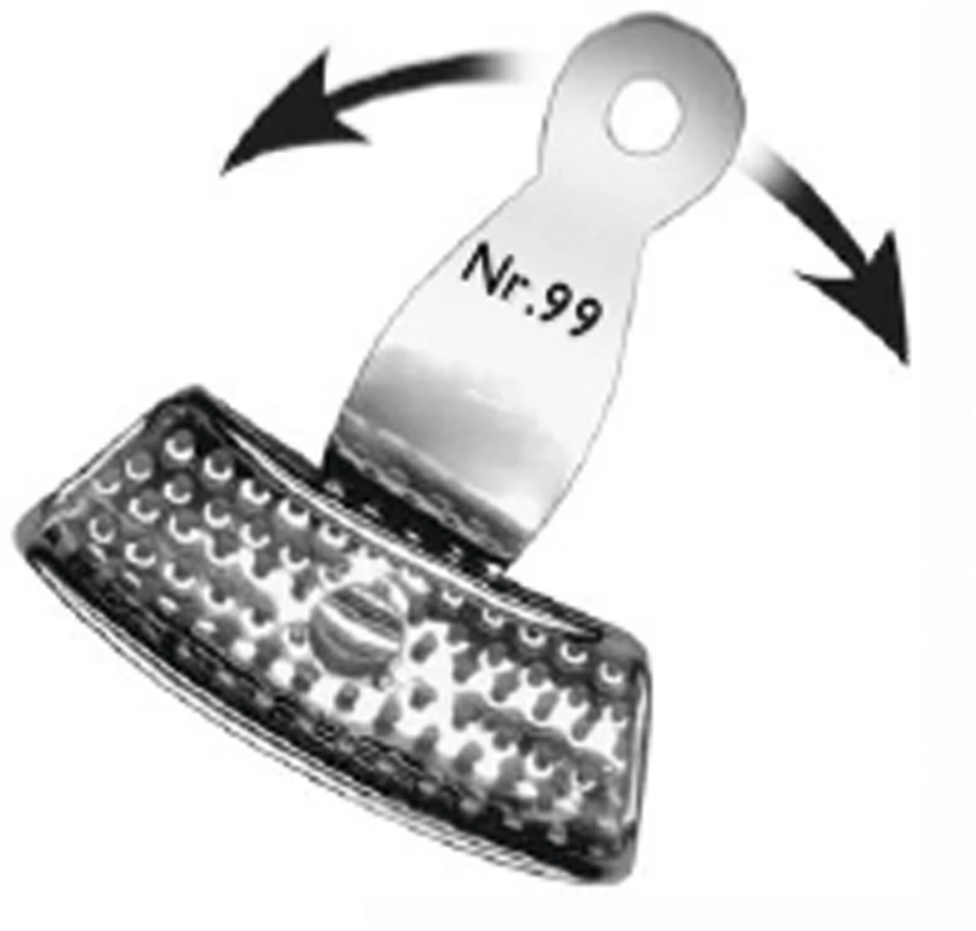 Wiro-lock Abdrucklöffel Stück 99P Seitenzahnbereich, Drehgriff, teilbezahnt, perforiert