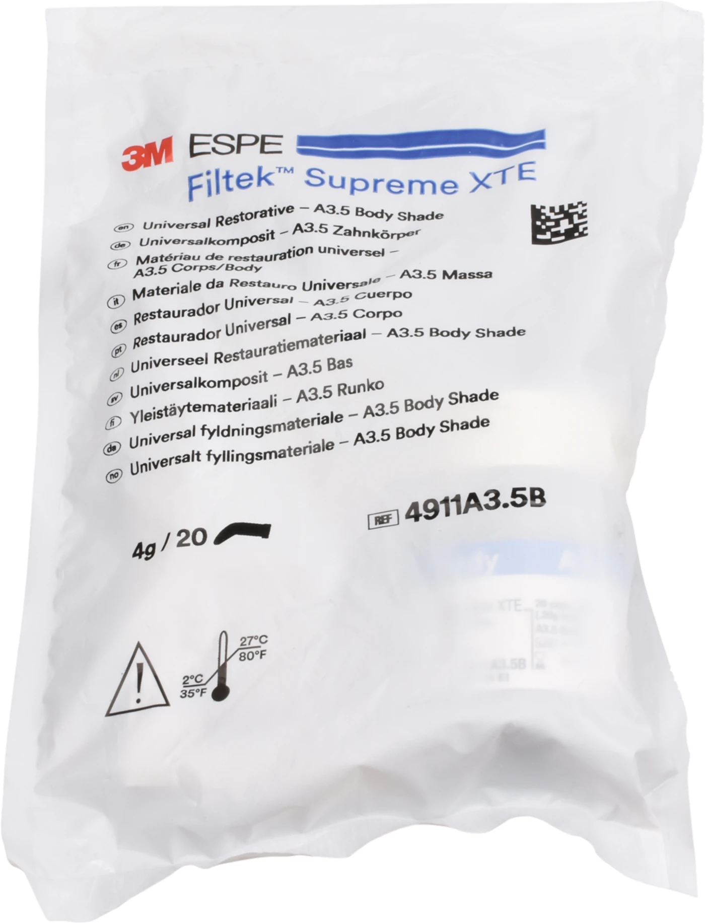 Filtek™ Supreme XTE Universal Packung 20 x 0,2 g Kapsel body A3,5