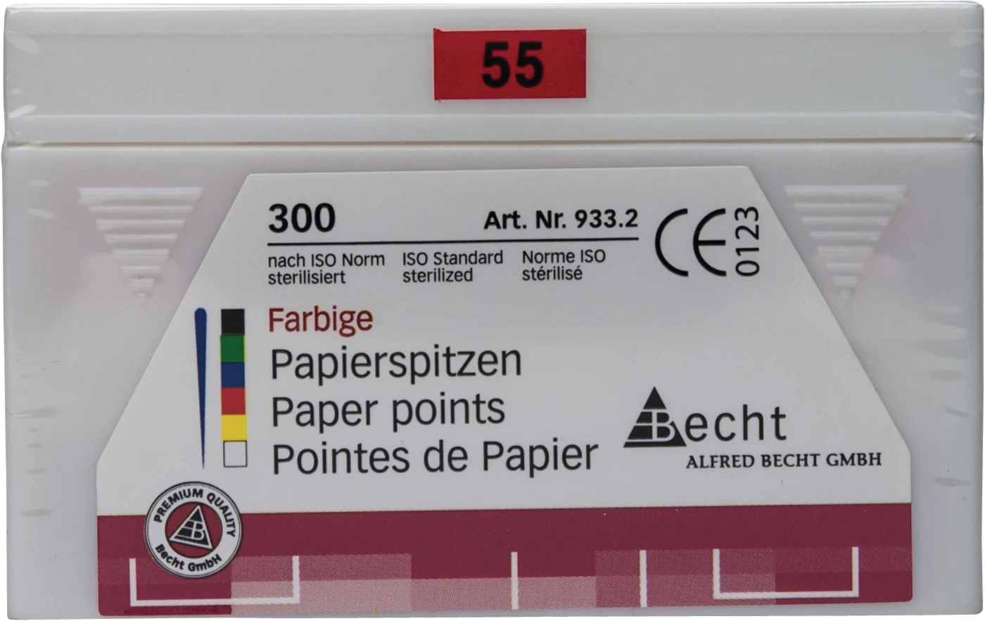 Papierspitzen farbig Packung 300 Stück ISO 055