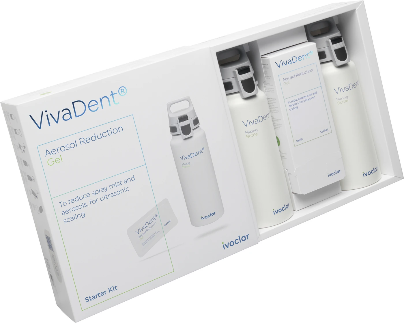 VivaDent® Aerosol Reduction Gel Starter Kit 2 Vivadent Mixing Bottle, 100 x 2,16 ml Gel