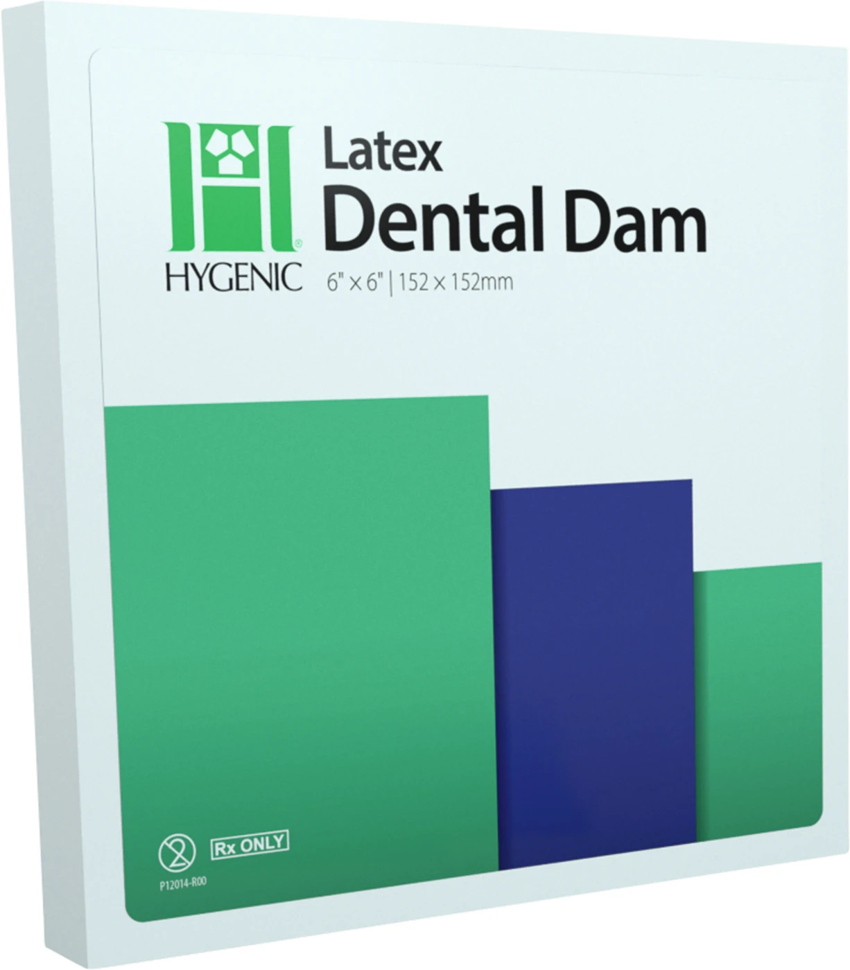 Hygenic® Latex Kofferdam Packung 36 Stück 6"x 6" dick grün Hygenic® Latex Kofferdam Packung 36 Stück 6"x 6" dick grün