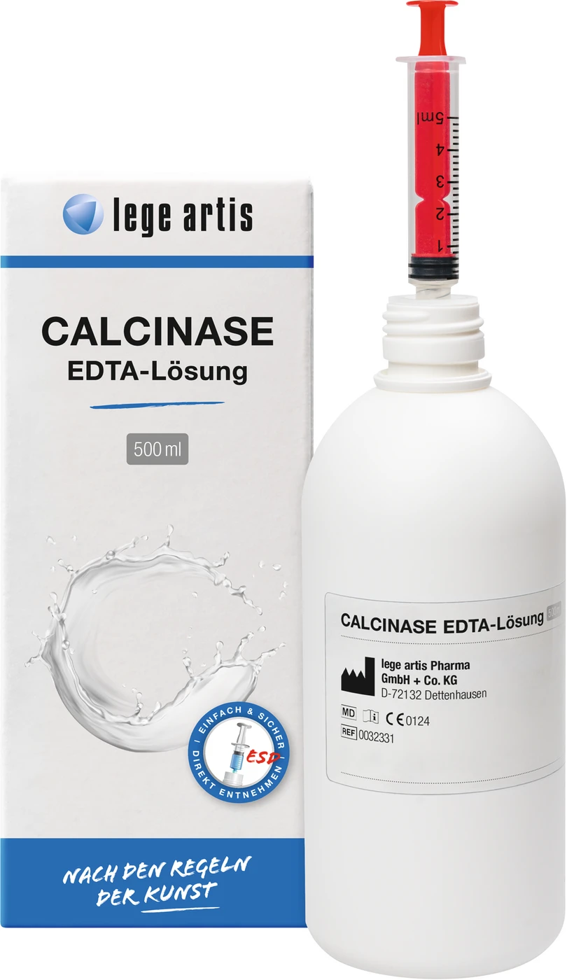 CALCINASE EDTA-Lösung Flasche 500 ml Lösung mit ESD-Entnahmesystem