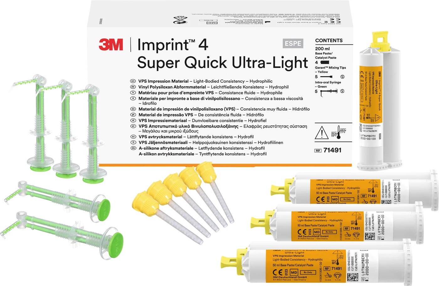 Imprint™ 4 Refill Packung 4 x 50 ml Doppelkartusche Super Quick Ultra-Light, Zubehör Imprint™ 4 Refill Packung 4 x 50 ml Doppelkartusche Super Quick Ultra-Light, Zubehör