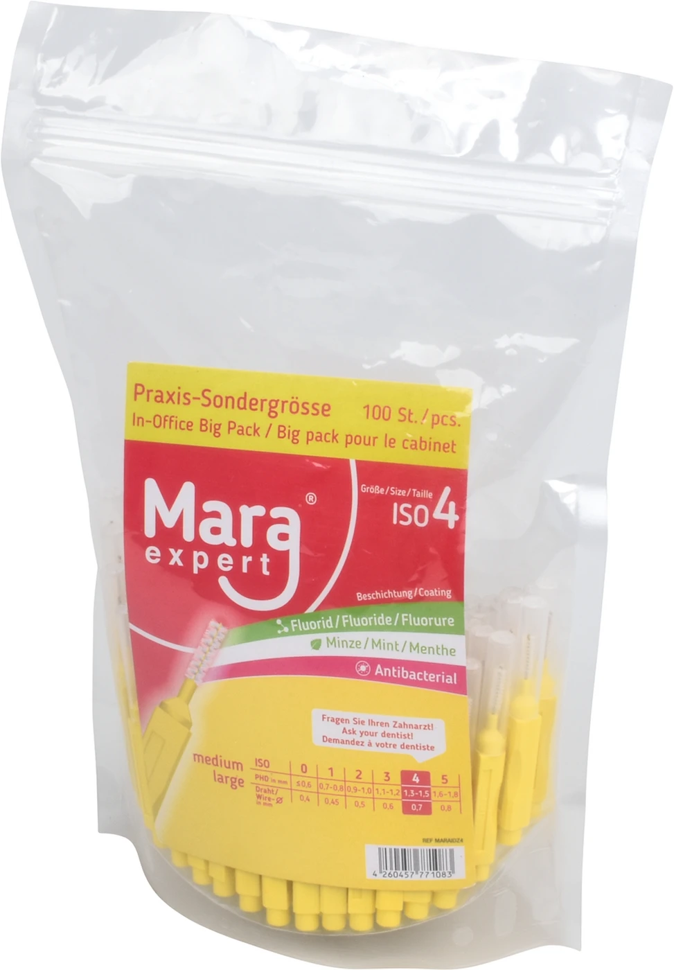 Mara expert Premium Line Packung 100 Stück gelb, mittel breit, Ø 0,7 mm Mara expert Premium Line Packung 100 Stück gelb, mittel breit, Ø 0,7 mm