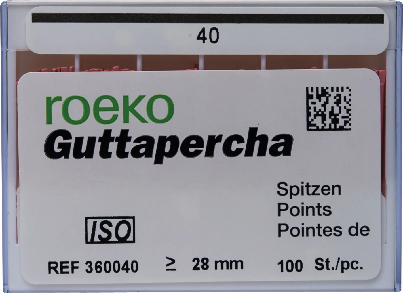 roeko Guttapercha Spitzen Packung 100 Stück ISO 040