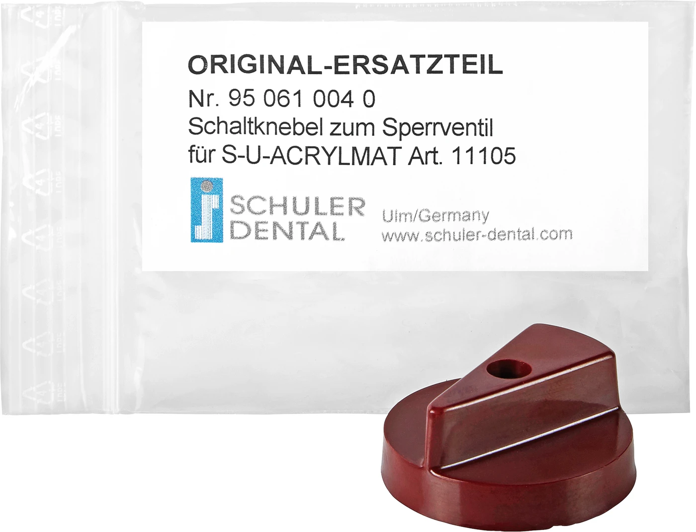 S-U-Acrylmat Schaltknebel Stück rot