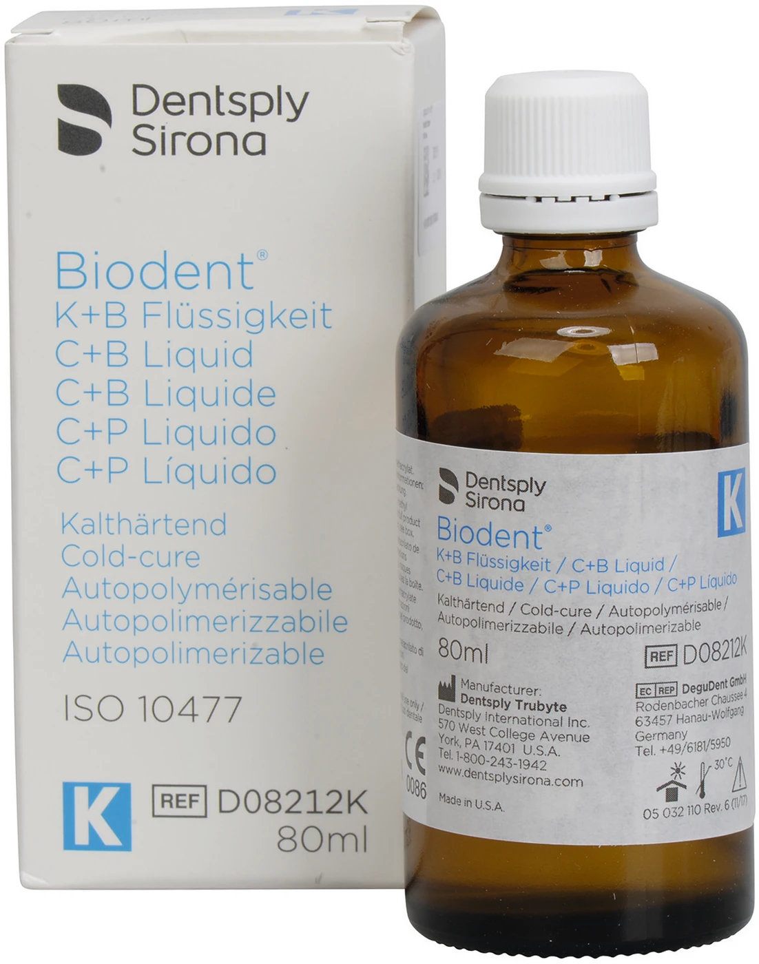 Biodent® K+B Plus Flüssigkeiten  Flasche 80 ml Flüssigkeit "K", für die Kaltpolymerisation