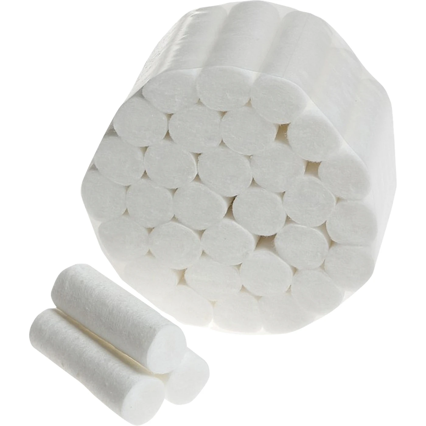 Zahnwatterollen Karton 5 x 300 g Ø 12 mm x 38 mm, weiß, Größe 3