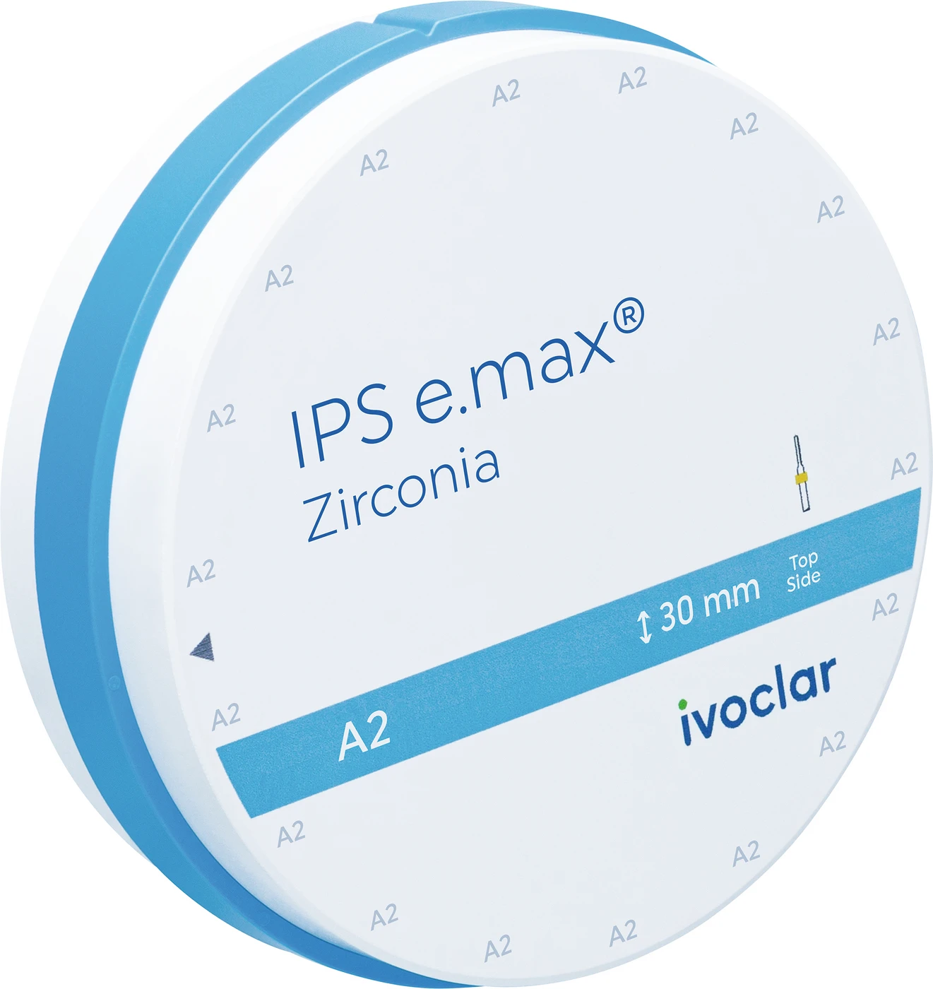 IPS e.max Zirconia Stück Ø 98,5 mm, H: 30 mm, A2