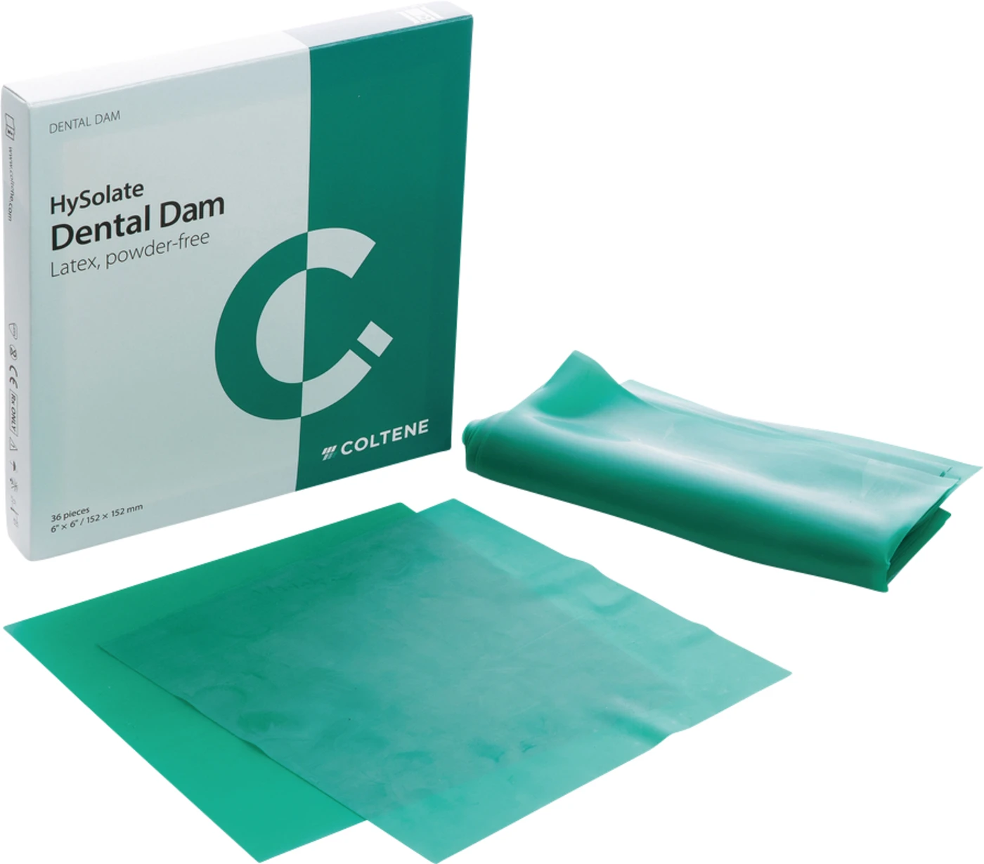 HySolate Dental Dam Großpackung 360 Stück dunkel, 152 x 152 mm, mittel, bedruckt