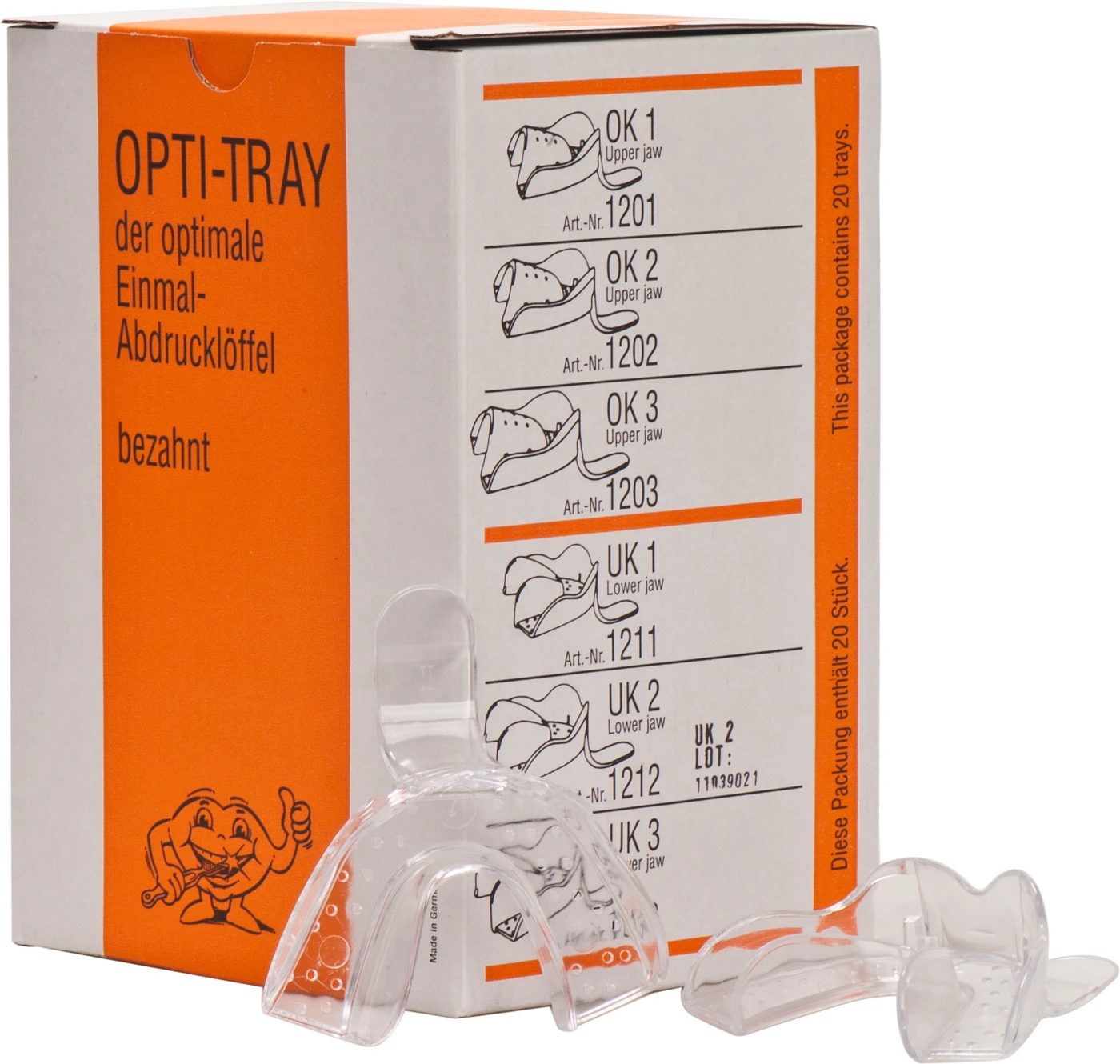 OPTI-TRAY Packung 20 Stück UK, Gr. 2