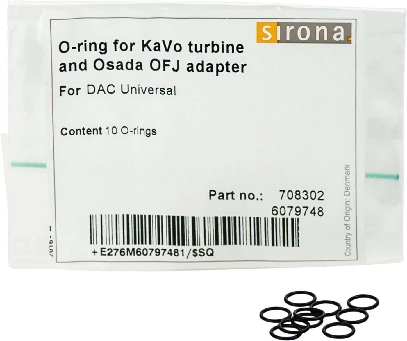 O-Ringe Packung 10 O-Ringe für KaVo-Adapter groß