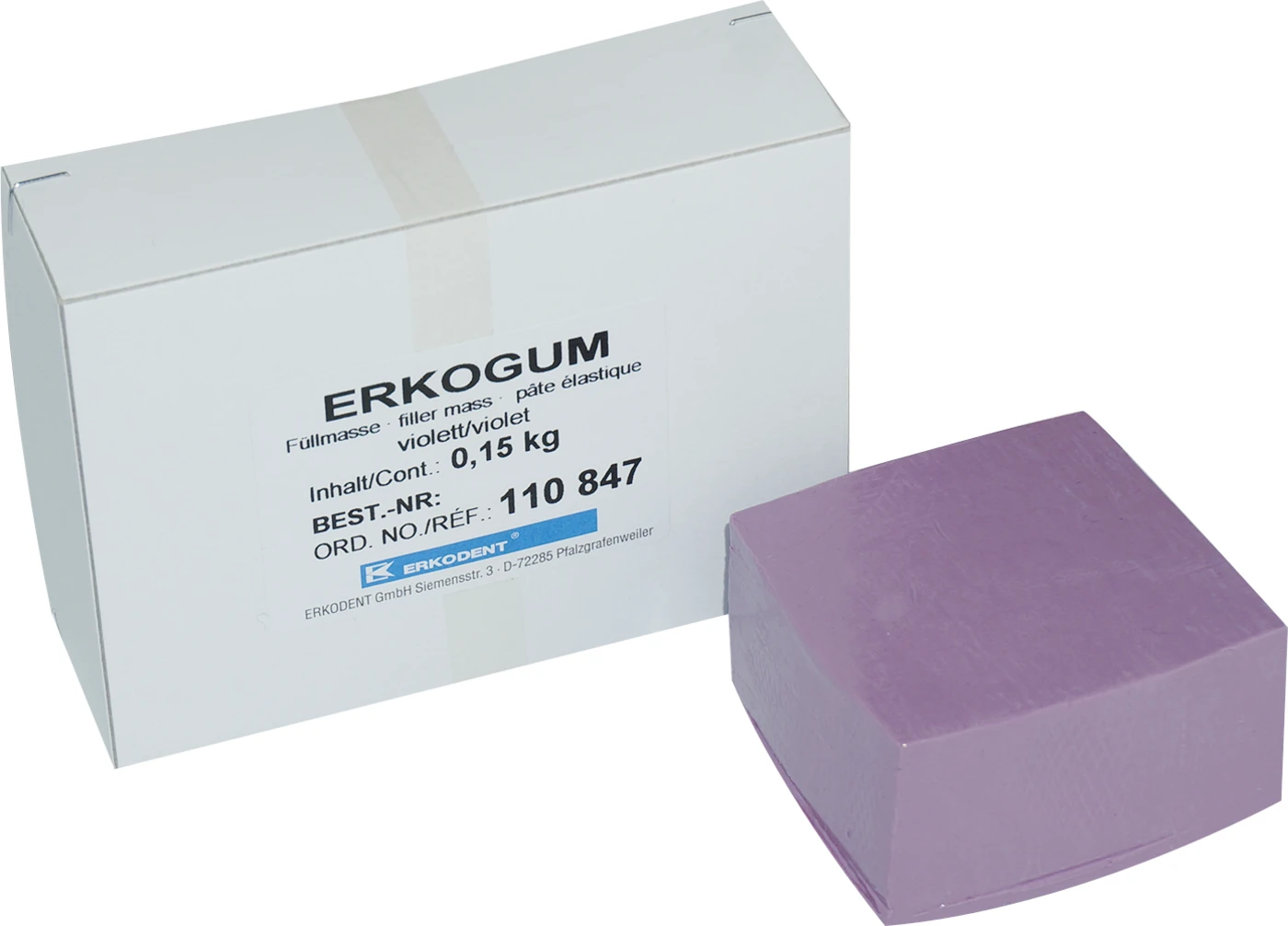 ERKOGUM Packung 150 g Block lila