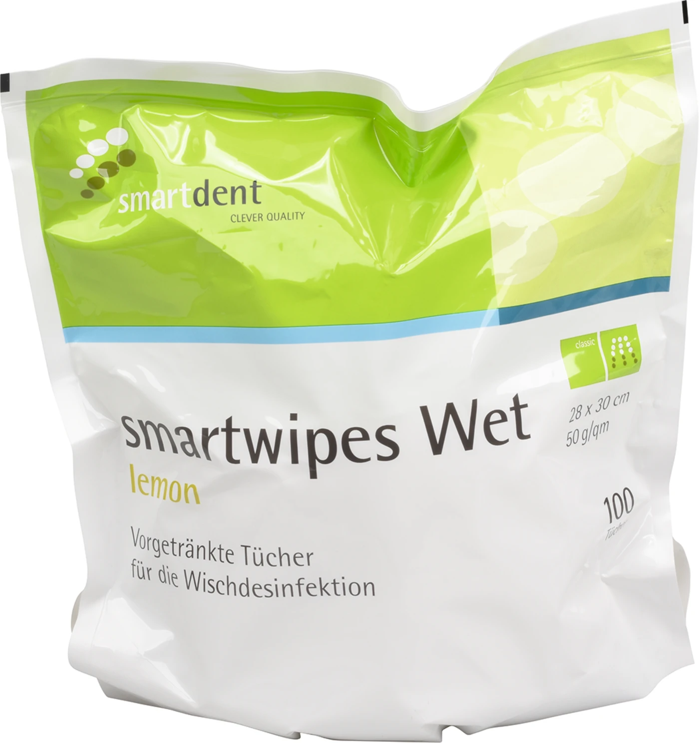 smartwipes Wet Beutel 100 Stück lemon, 28 x 30 cm