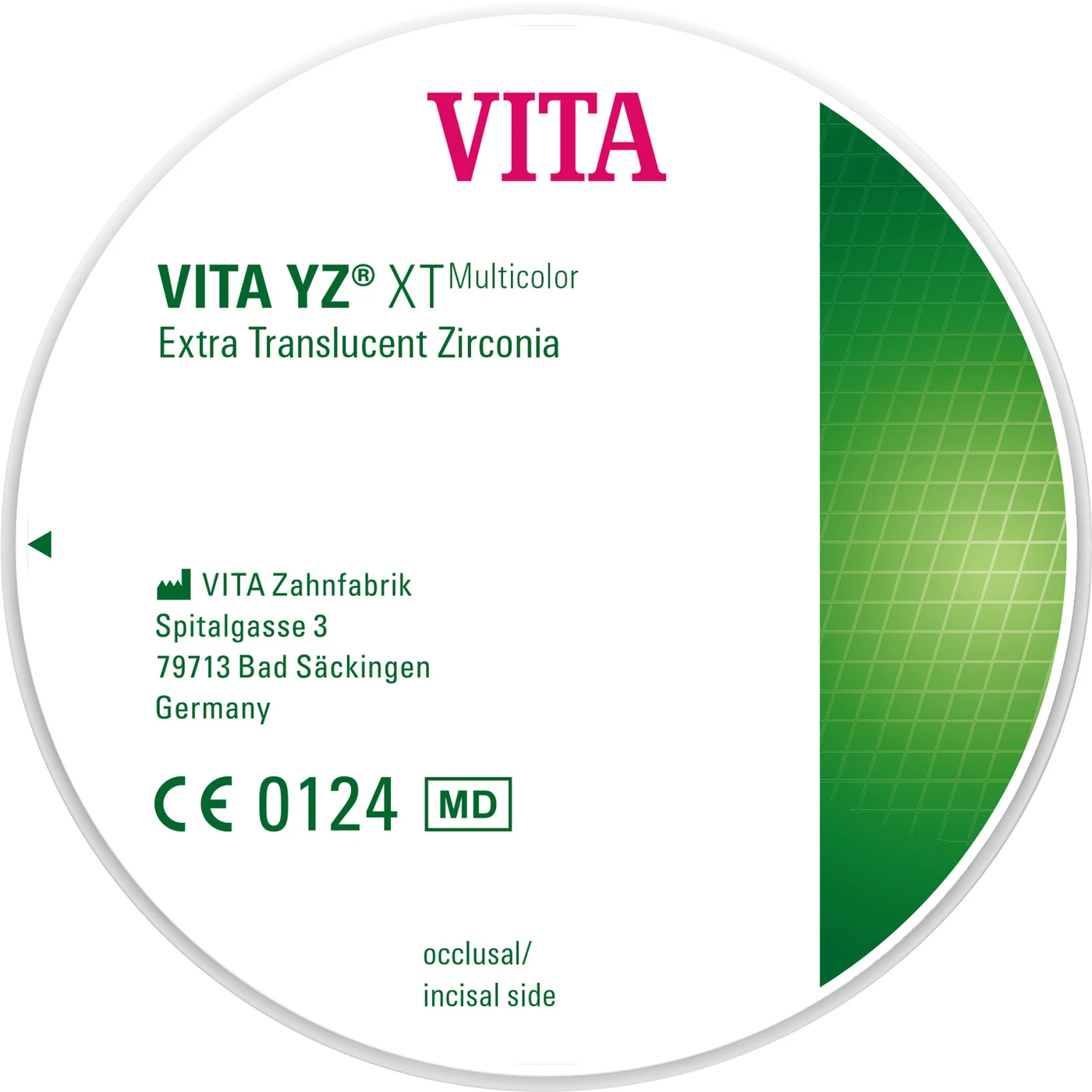 VITA YZ® XT Multicolor DISC VITA classical A1-D4® Stück Ø 98,4 mm, H14 mm, A2