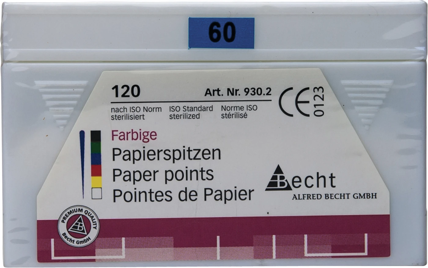 Papierspitzen farbig Packung 120 Stück ISO 060