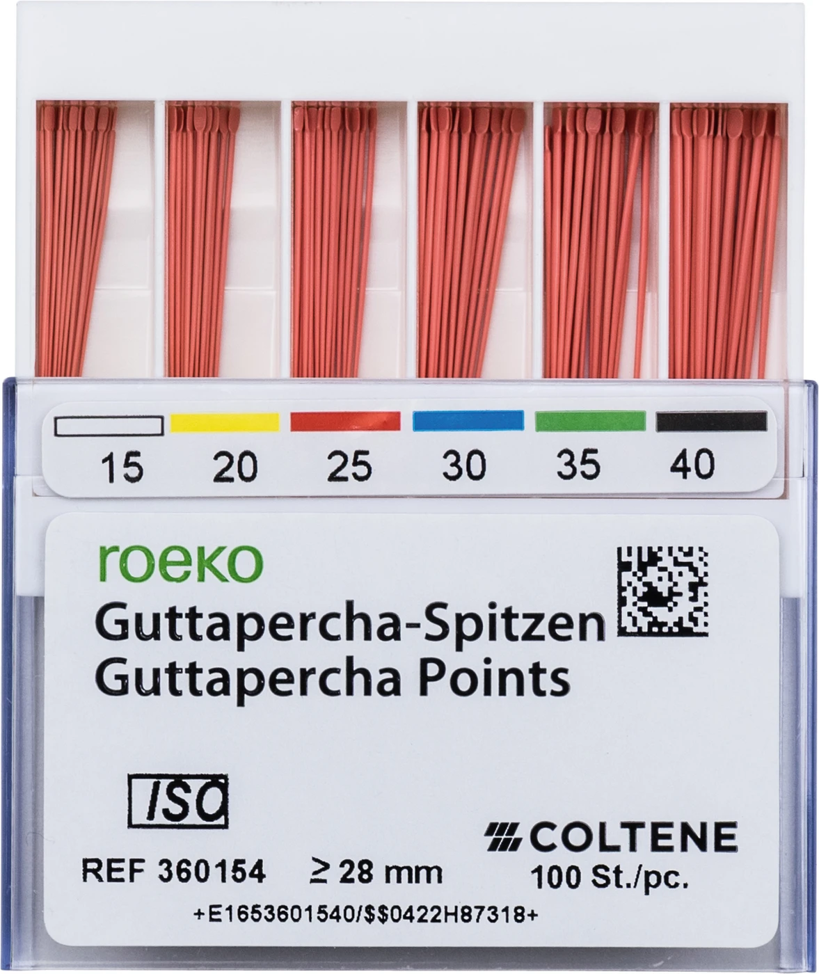 roeko Guttapercha Spitzen Sortiment 100 Stück ISO 015-040