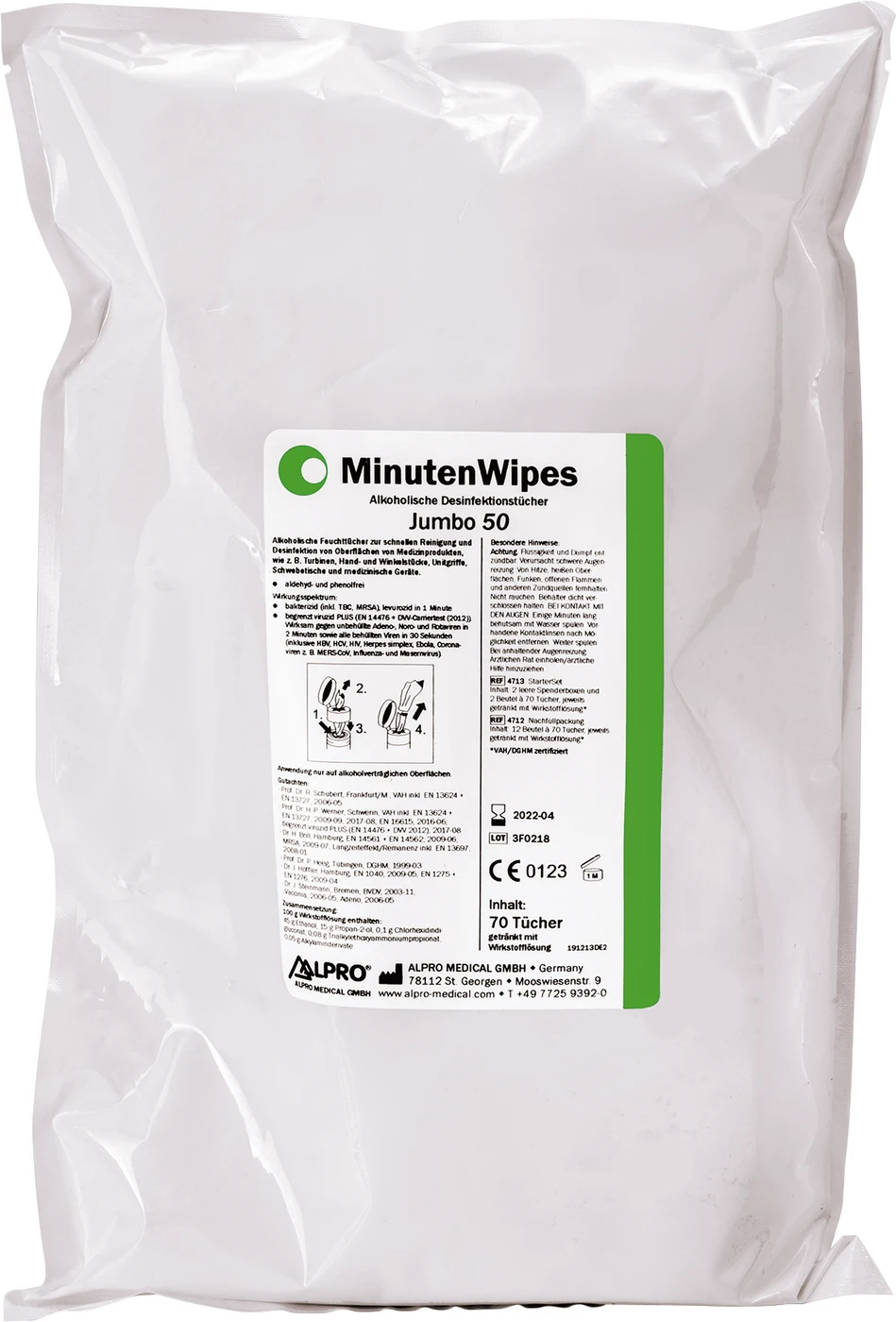 MinutenWipes Jumbo 50 Karton 12 x 70 Stück