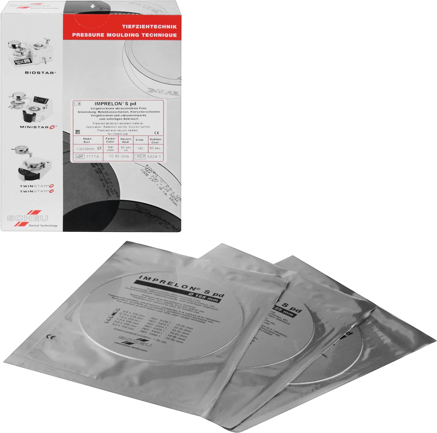 IMPRELON® S pd Packung 10 Stück Ø 125 mm, Stärke 1 mm