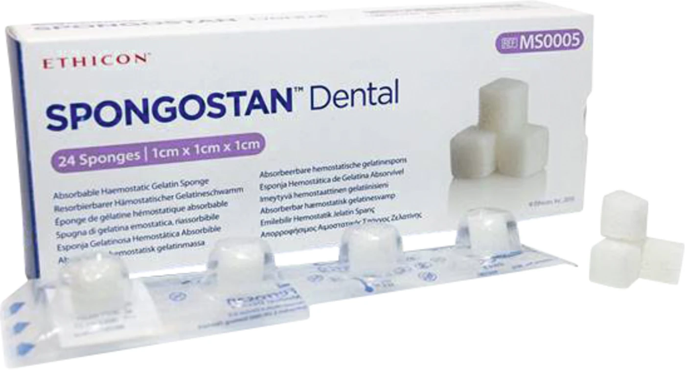 Spongostan Dental Packung 24 Stück 1 x 1 x 1 cm