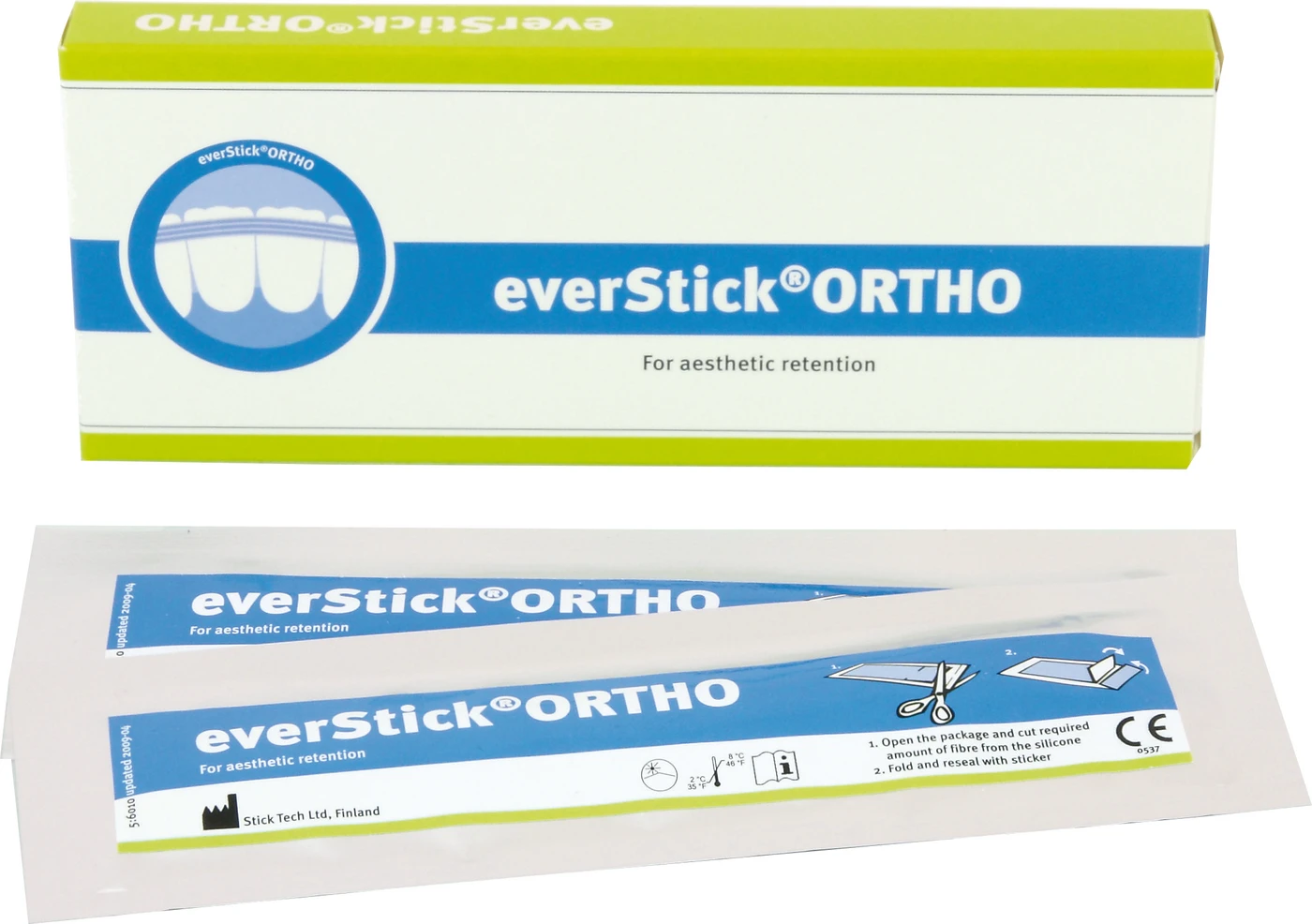 GC everStick®ORTHO Refill Packung Glasfaserverstärkung mit ca. 1.600 Fasern, 2 x 12 cm