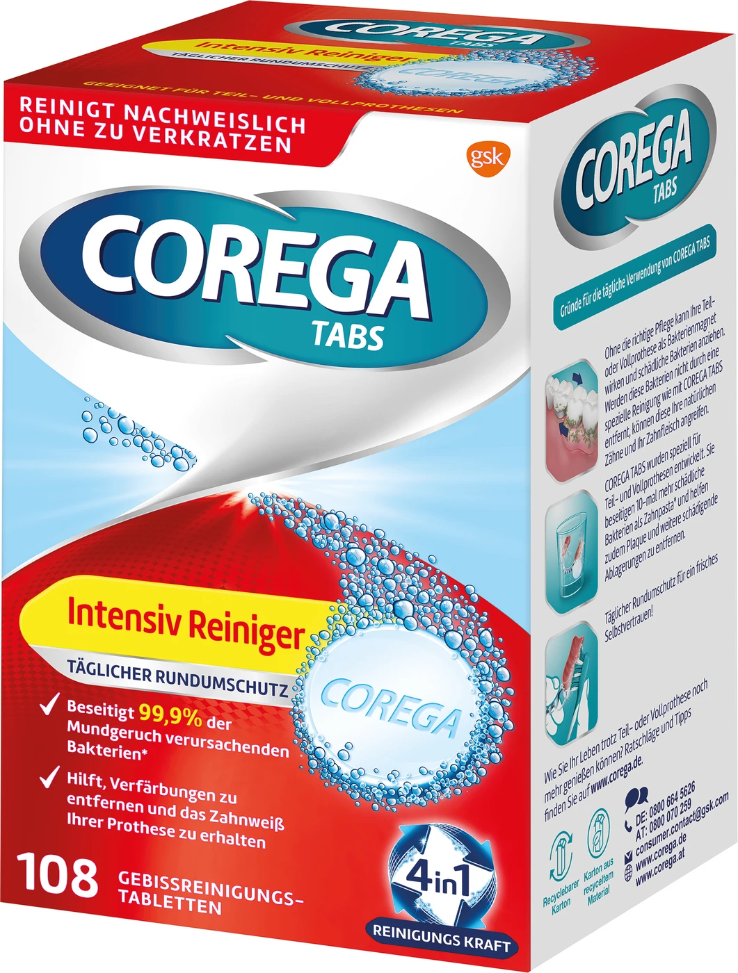 COREGA TABS Intensiv Packung 108 Stück