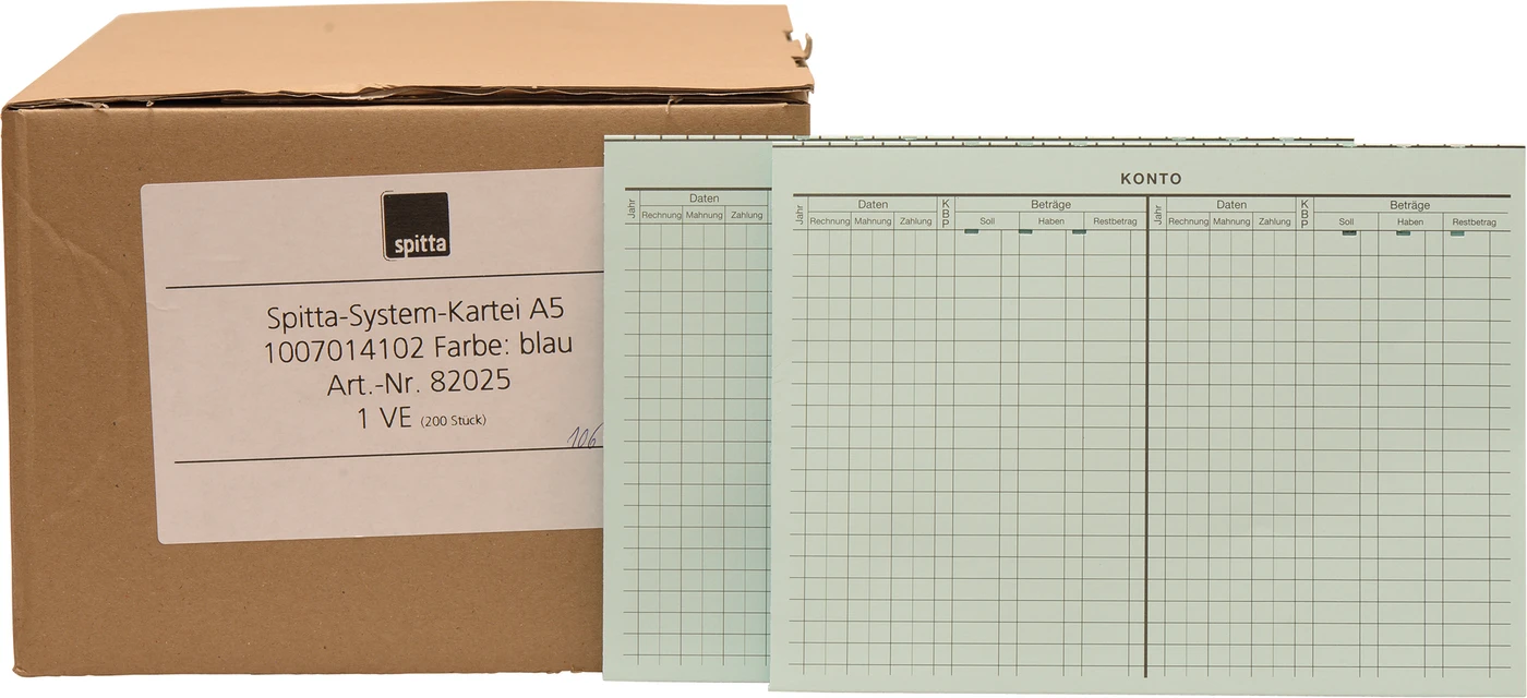 System Karteikarten A5 Packung 200 Stück blau