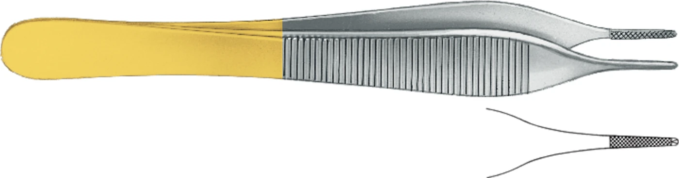 TC Gold Pinzette nach Adson Stück 150 mm, 1x 2 Zähne