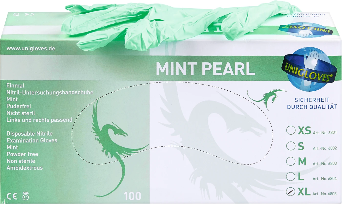 MINT PEARL Packung 100 Stück puderfrei, mint, XL MINT PEARL Packung 100 Stück puderfrei, mint, XL