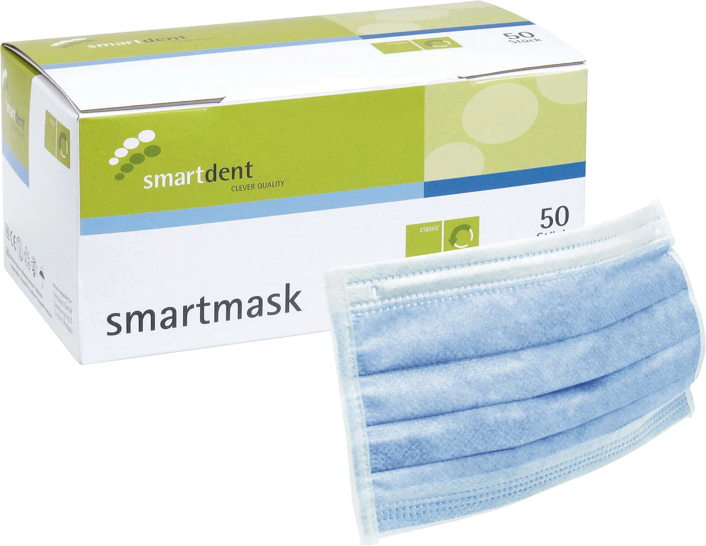 smartmask Mundschutz Packung 50 Stück blau