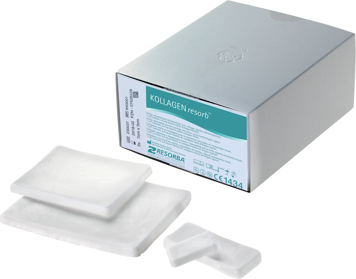 Kollagen resorb™ Packung 5 Stück 7 x 3 cm Kollagen resorb™ Packung 5 Stück 7 x 3 cm