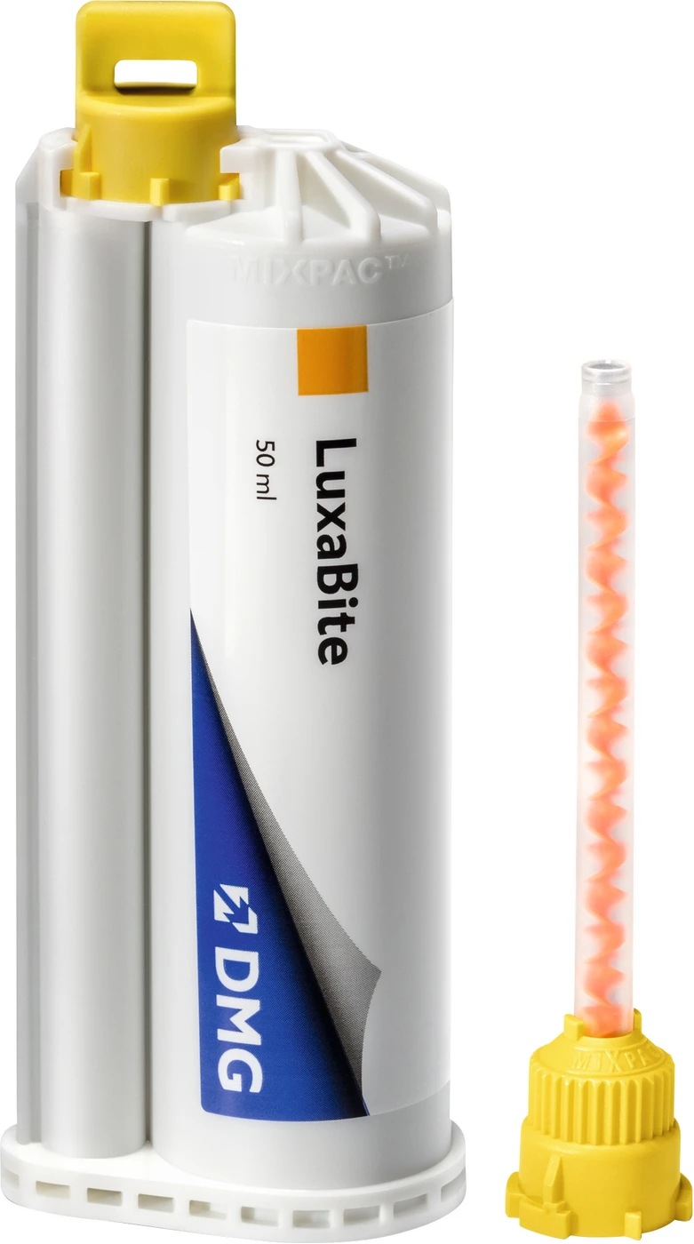 LuxaBite Packung 50 ml Doppelkartusche, 15 Automix-Tips