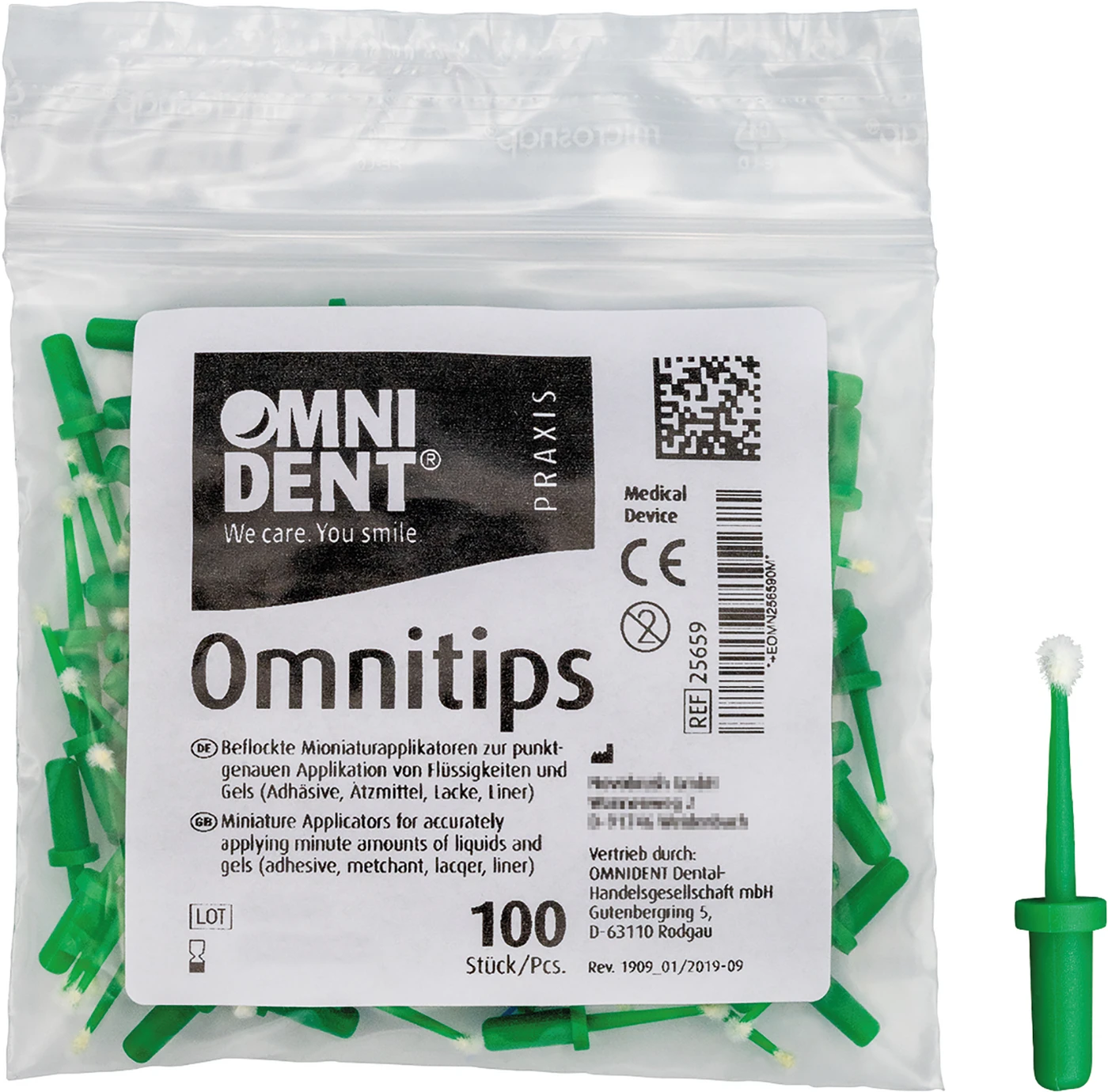 Omnitips Packung 100 Stück grün