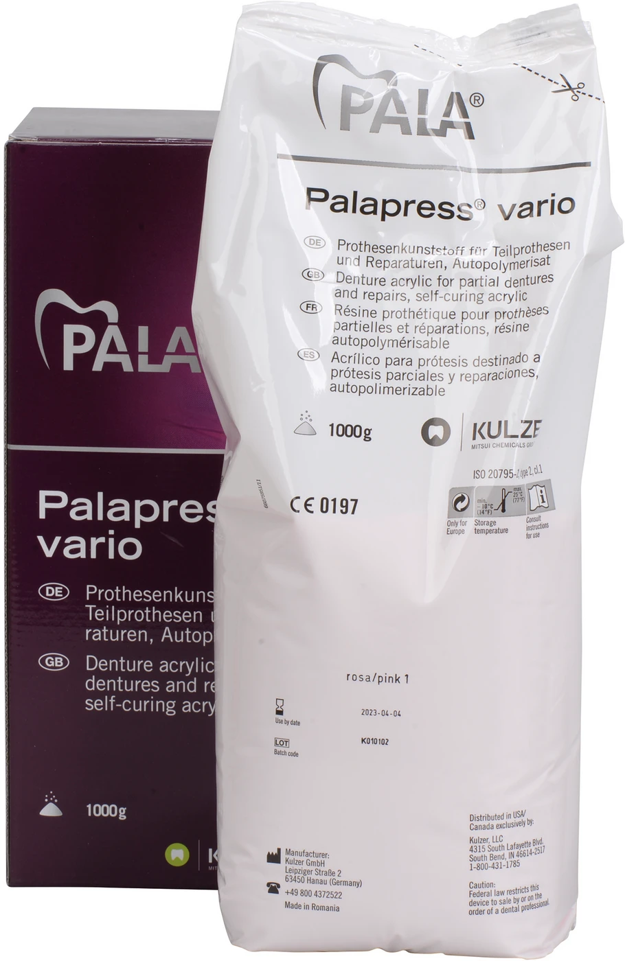 Palapress® vario Beutel 1 kg Pulver rosa