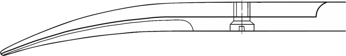 Feine Scheren Stück BC107R, 115 mm, gebogen