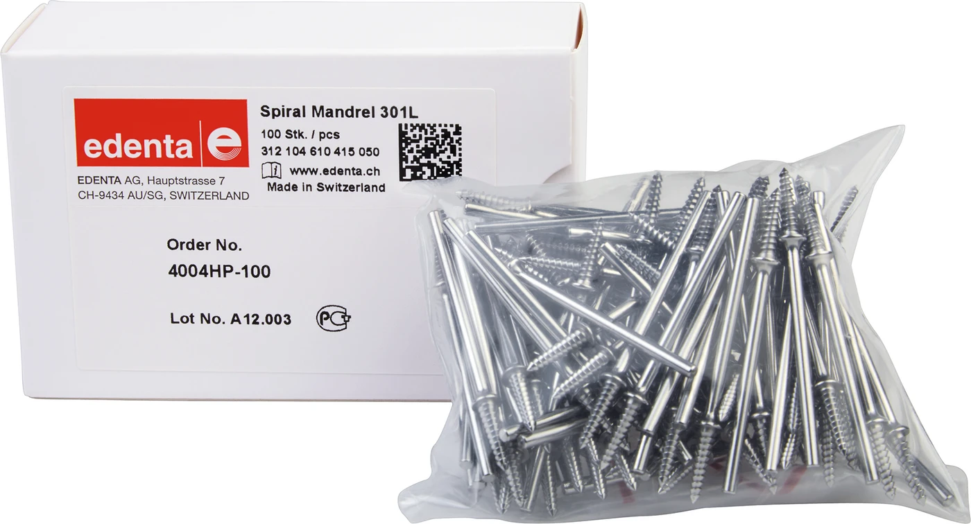 Sprialmandrelle 301L Packung 100 Stück HP, 13 mm, ISO 050