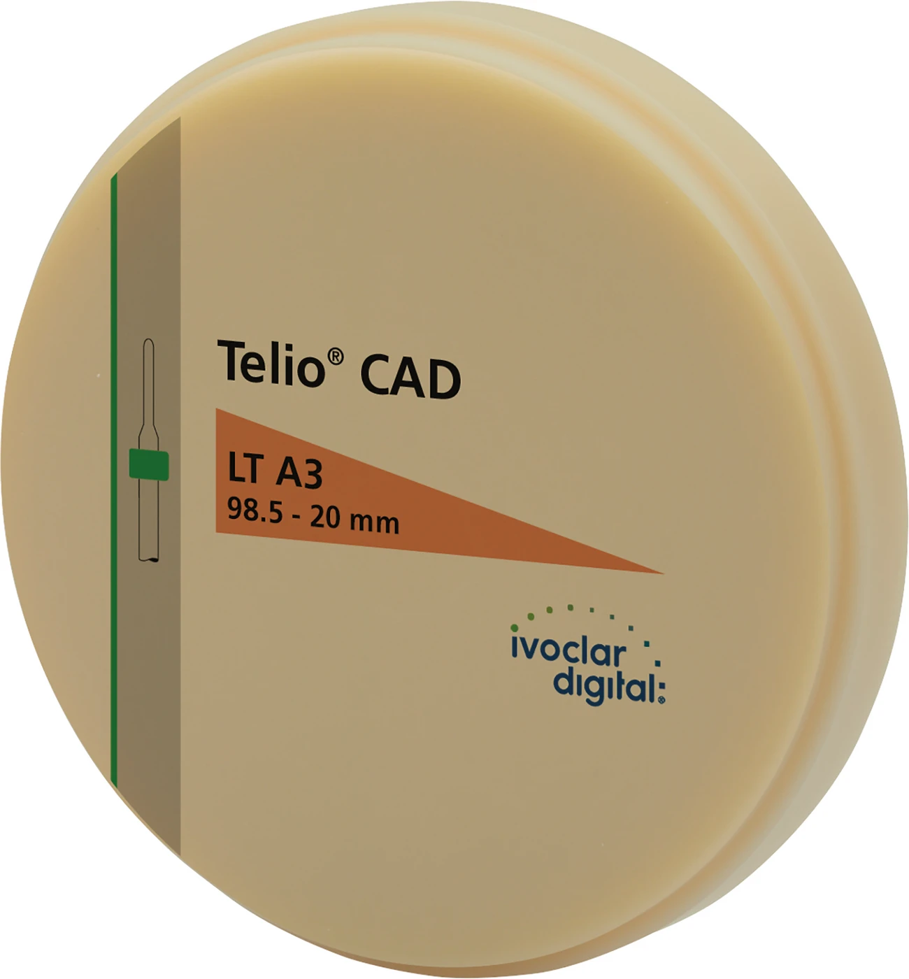 Telio® CAD Disc Stück Ø 98,5 mm H 20 mm, A3 LT