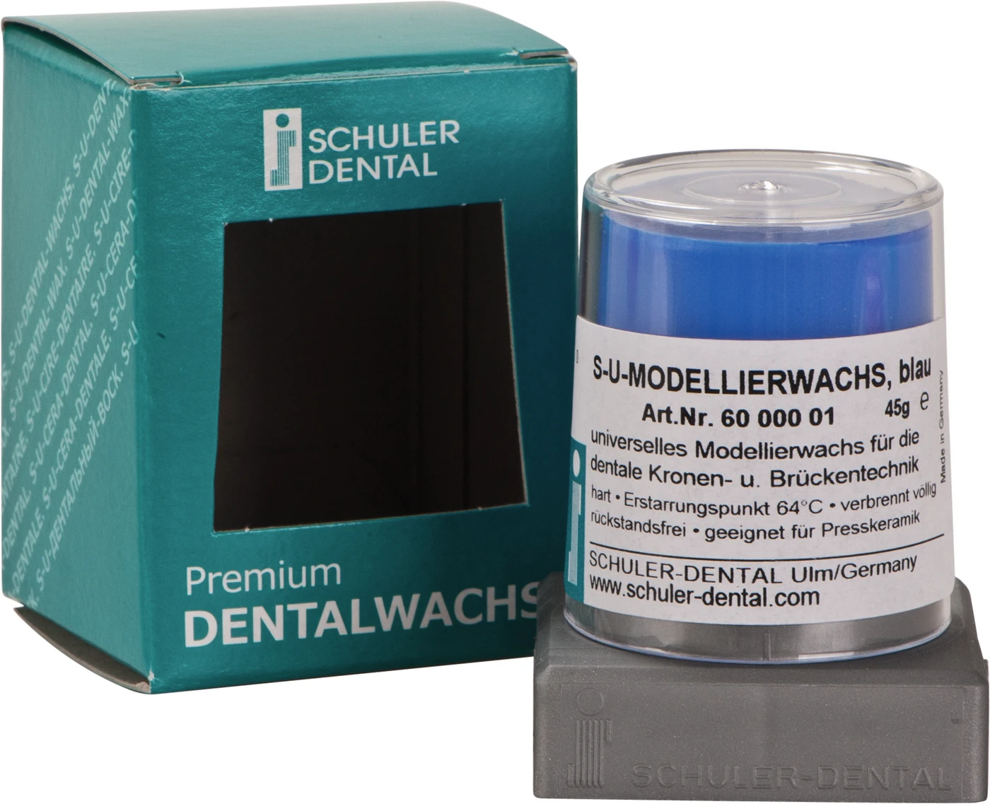 S-U-Modellierwachs Kegel 45 g blau