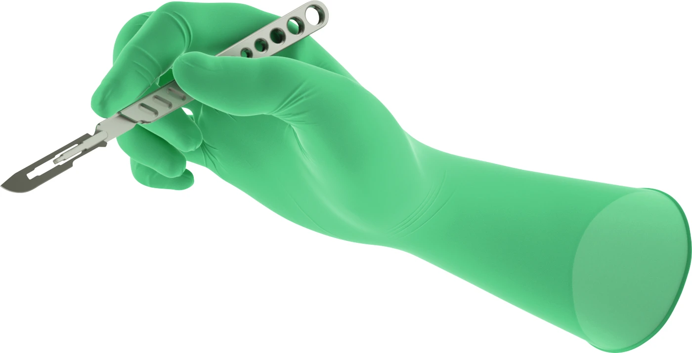 ENCORE® Non-Latex PI Underglove Packung 50 Paar Handschuhe grün, puderfrei, steril, Größe 5,5