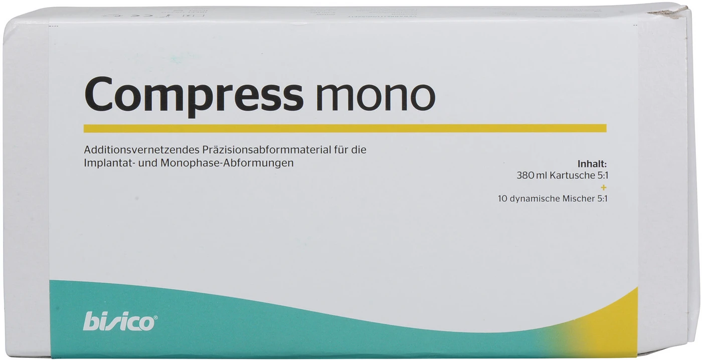 Compress mono Packung 380 ml Doppelkartusche 5:1, 10 dynamische Mischer, 1 Fixationsring