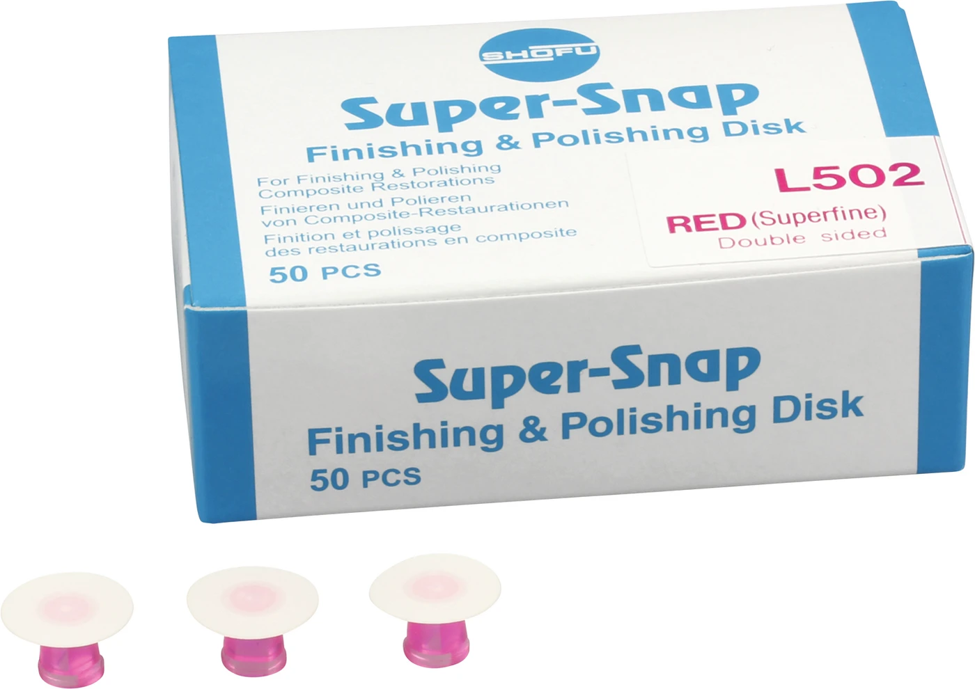 Super-Snap® Nachfüllpackung 50 Scheiben, rot, Körnung extra fein, standard