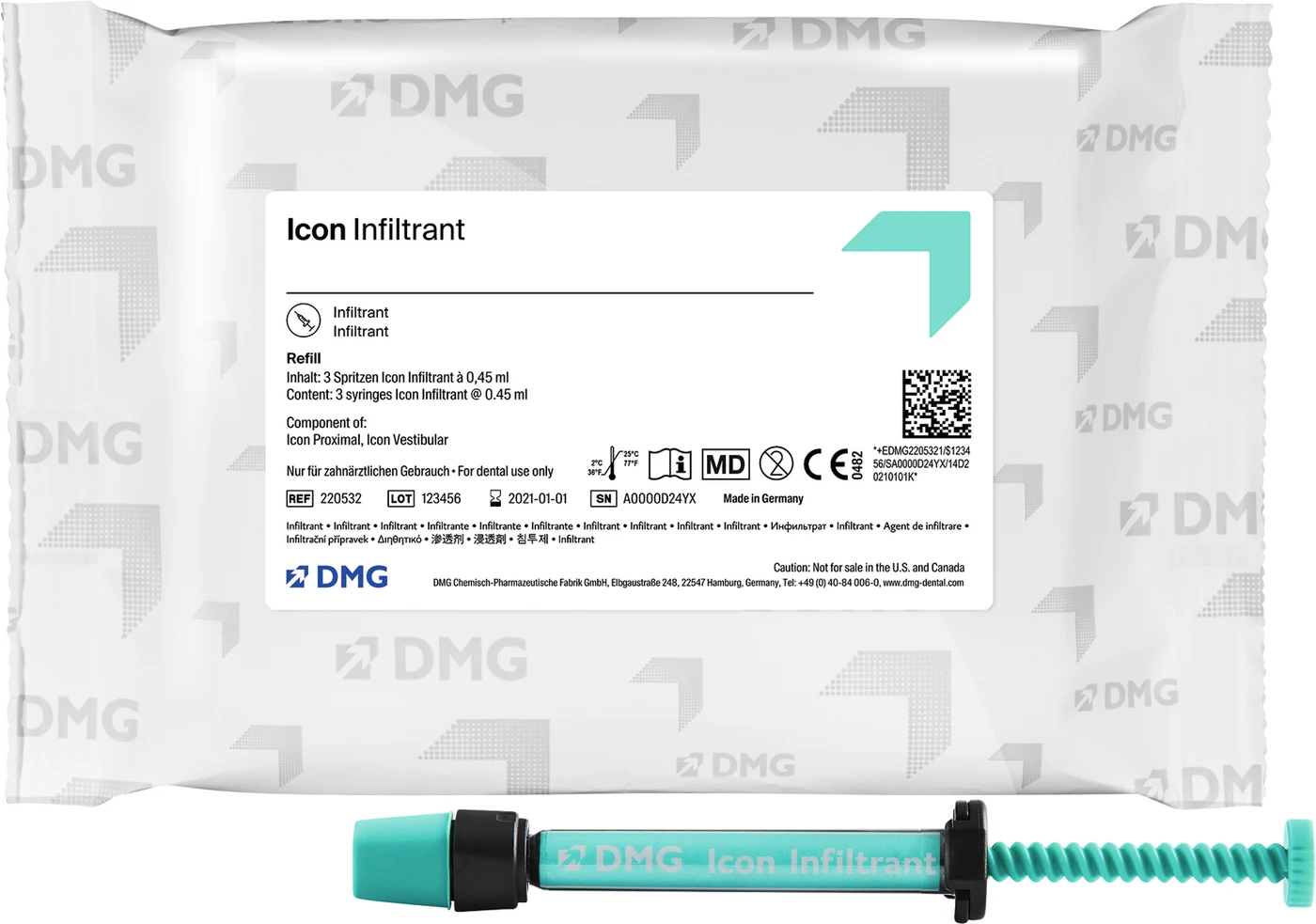 Icon Infiltrant Packung 3 x 0,45 ml Spritze