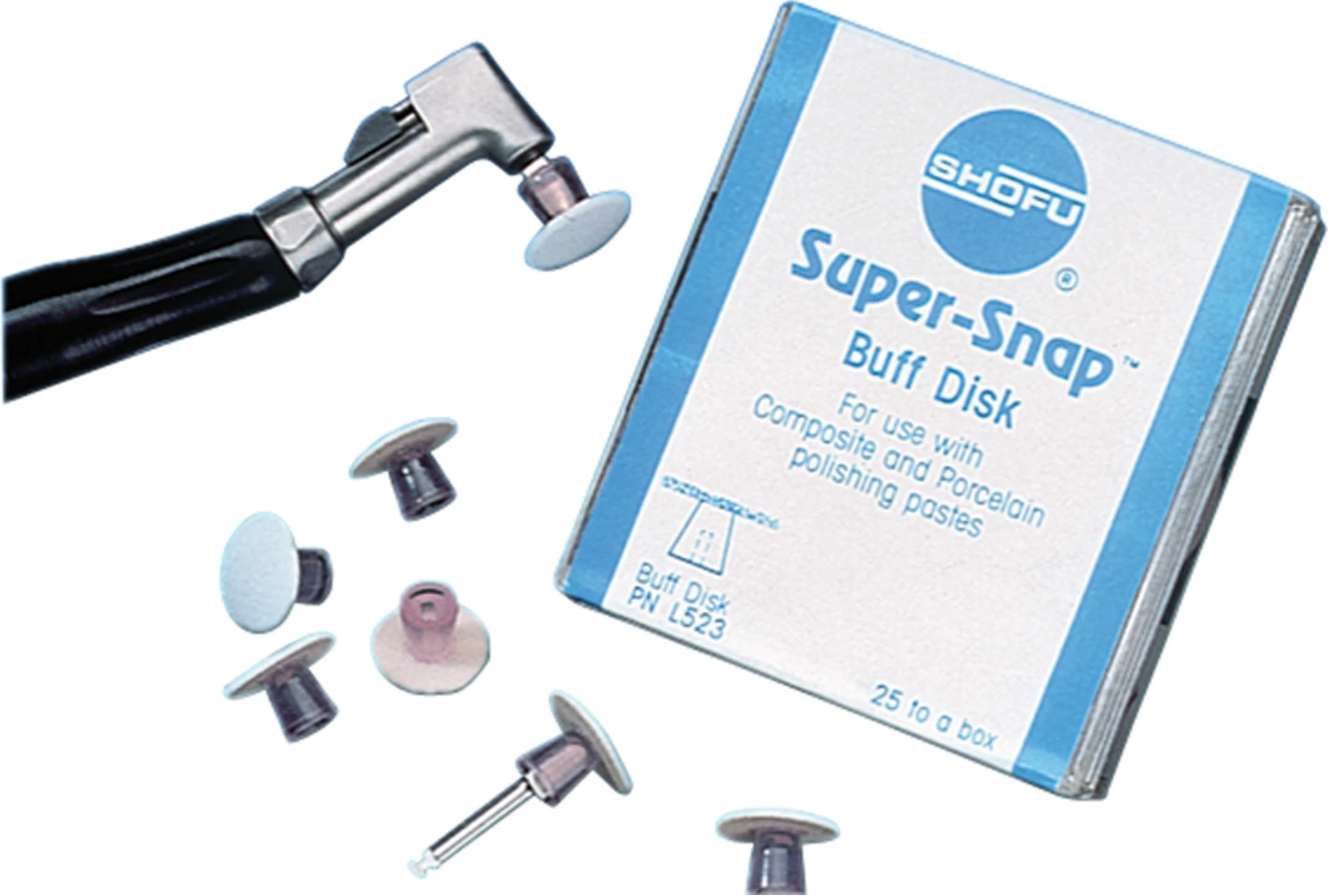 Super-Snap® Buff Disk Packung 25 Stück Mini, 1 Mandrell RA