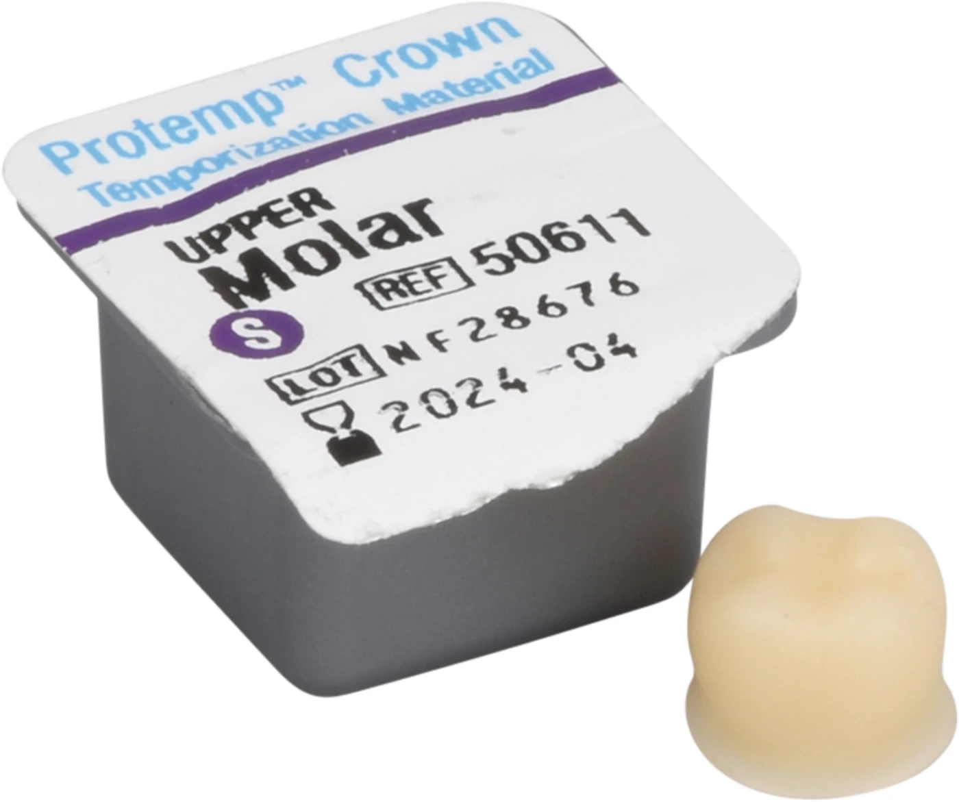 Protemp™ Crown Packung 5 Stück oberer Molar S, 1 Stückmesslehre Protemp™ Crown Packung 5 Stück oberer Molar S, 1 Stückmesslehre