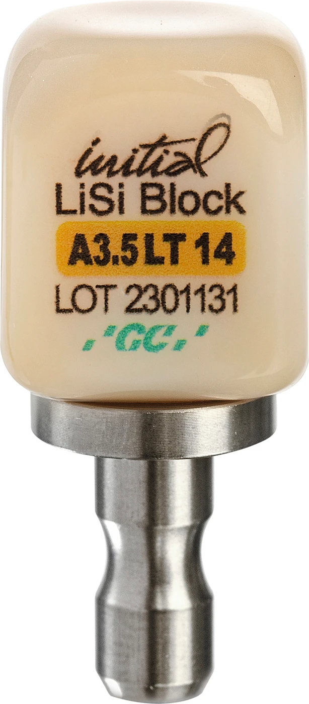 GC Initial™ LiSi Block für CEREC Packung 5 Stück Größe 14, A3,5 LT