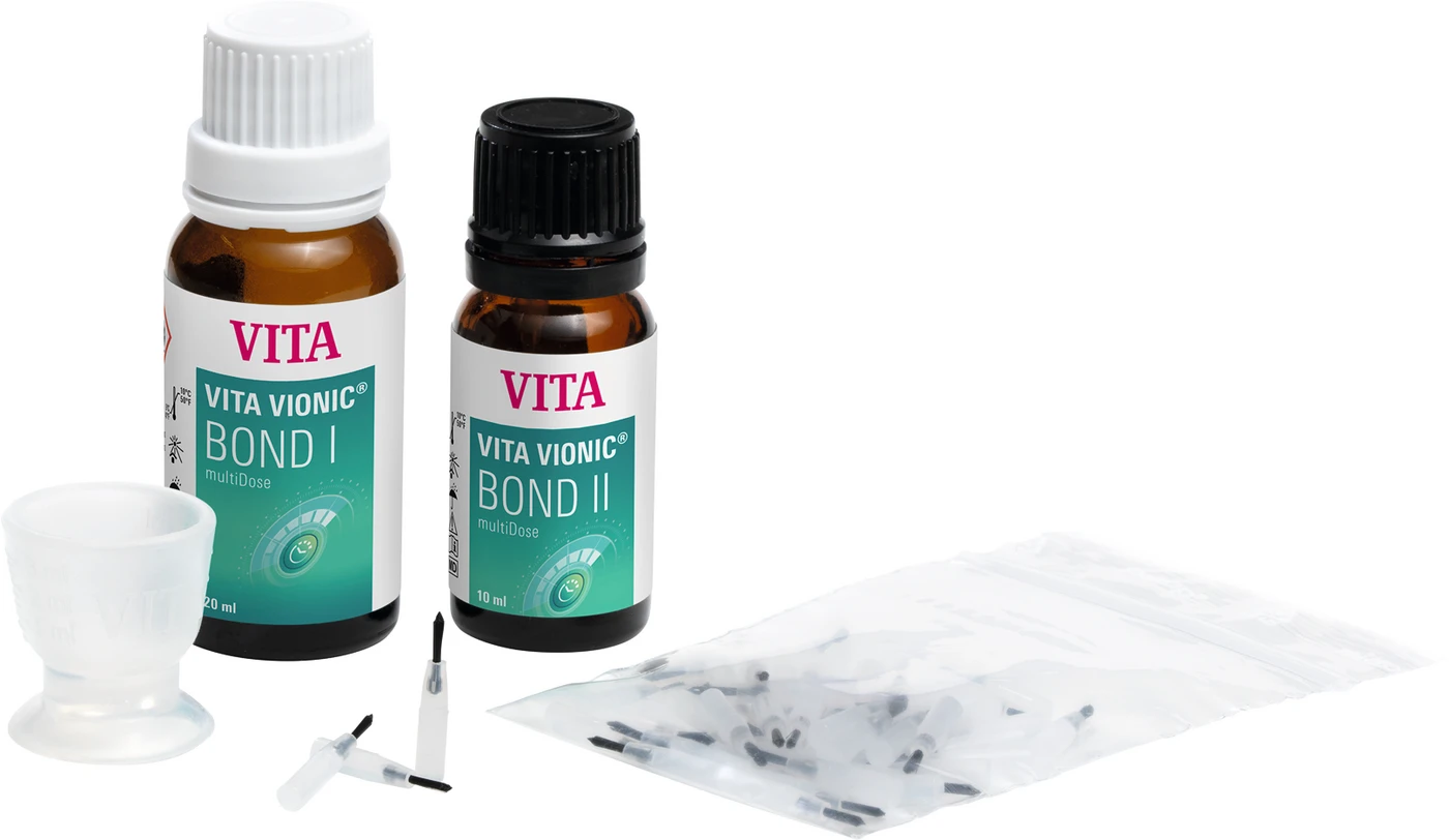 VITA VIONIC® BOND multiDose Kit COMPLETE&nbsp;20 ml BOND I, 10 ml BOND II, 1 Messbecher 3 ml, 50 Pinselspitzen